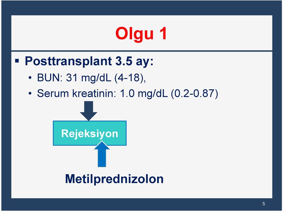 Serum kreatinin: 1.0 mg/dl (0.