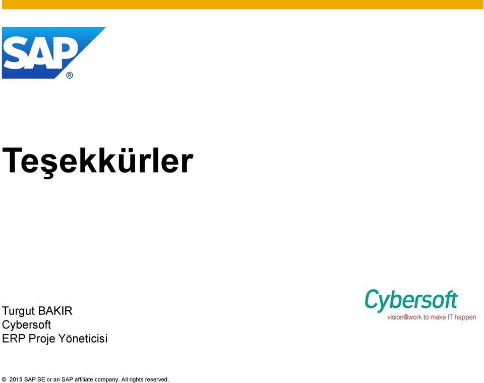 Yöneticisi 2015 SAP SE or an