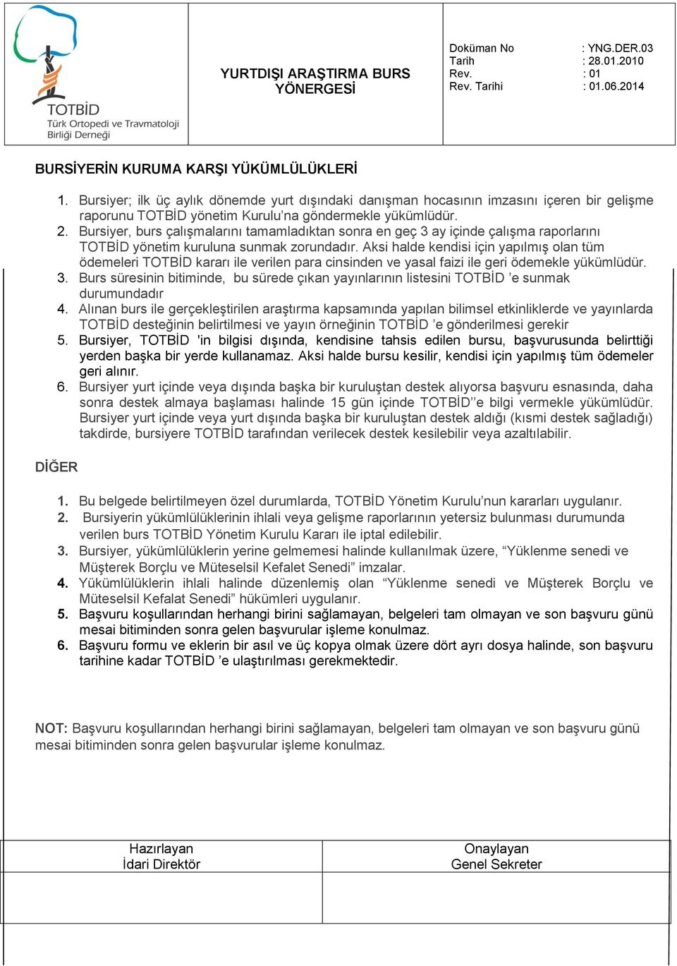 Aksi halde kendisi için yapılmış olan tüm ödemeleri TOTBİD kararı ile verilen para cinsinden ve yasal faizi ile geri ödemekle yükümlüdür. 3.