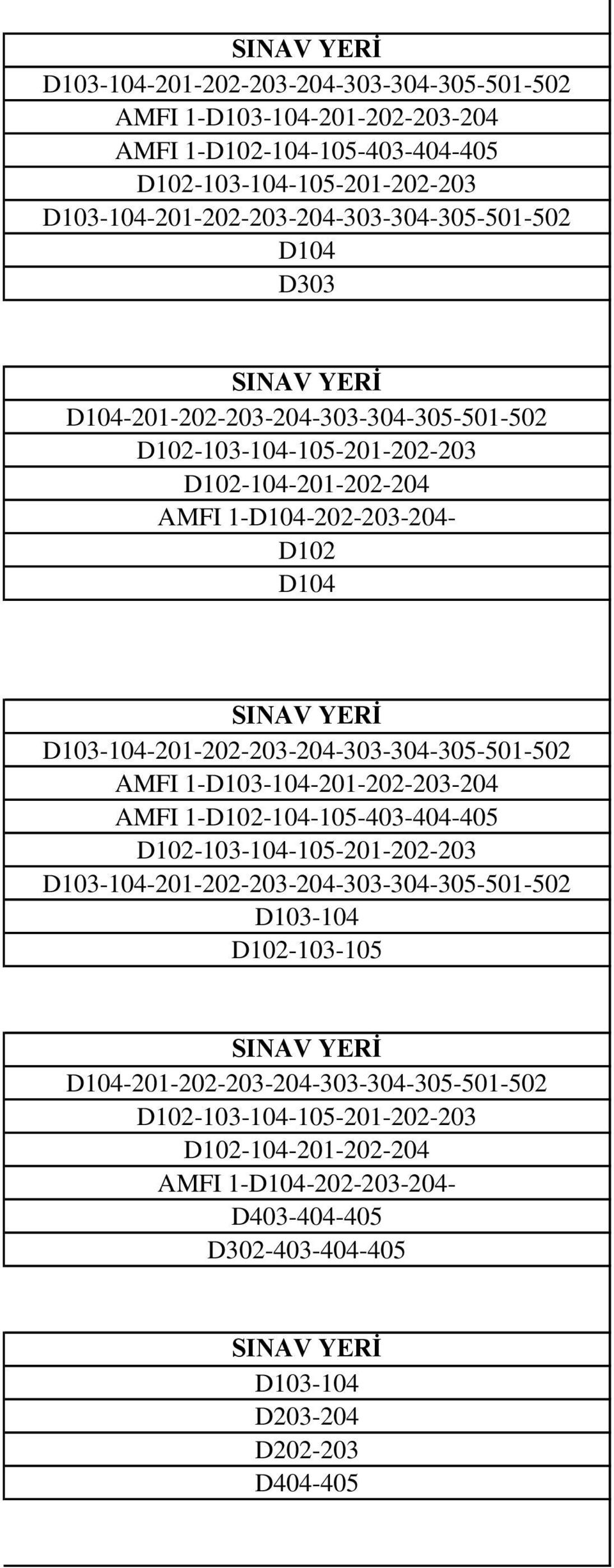 1-D103-104-201-202-203-204 AMFI 1-D102-104-105-403-404-405 D103-104