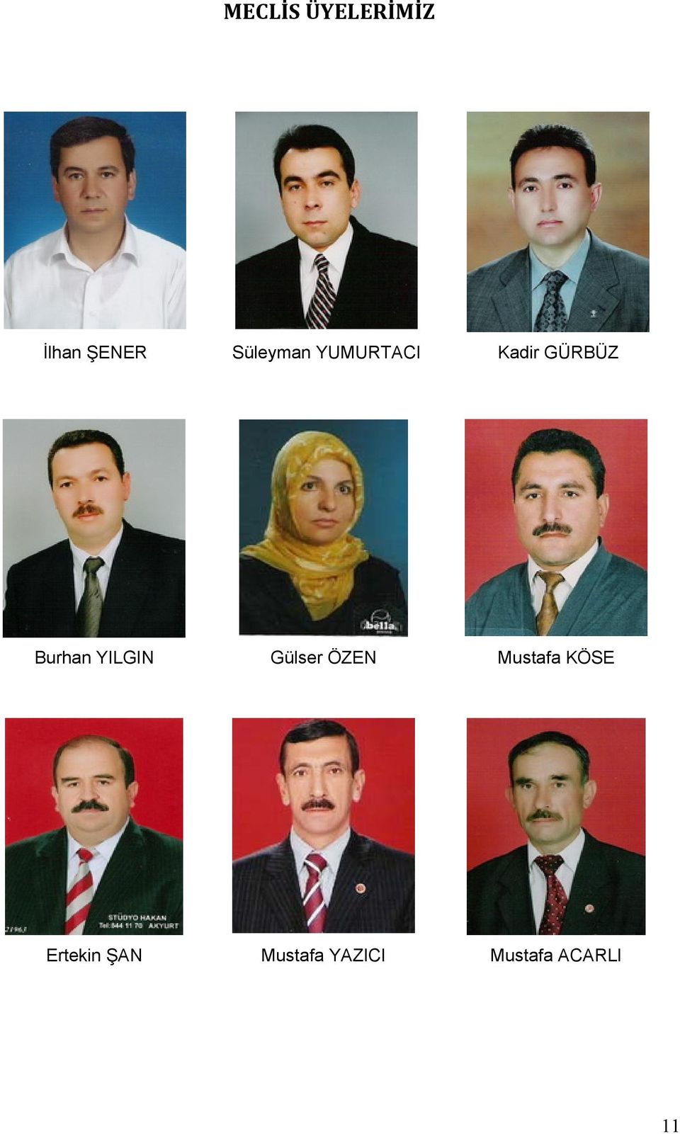 Burhan YILGIN Gülser ÖZEN Mustafa