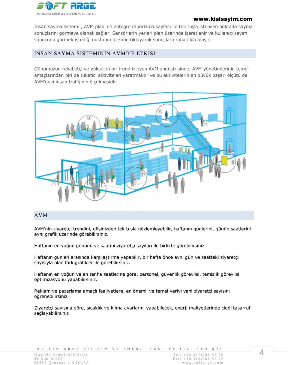İNSAN SAYMA SİSTEMİNİN AVM'YE ETKİSİ Günümüzün rekabetçi ve yükselen bir trend izleyen AVM endüstrisinde, AVM yönetimlerinin temel amaçlarından biri de tüketici aktiviteleri yaratmaktır ve bu