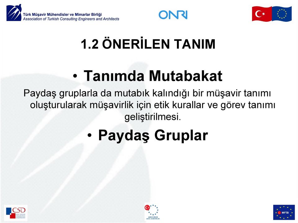 tanımı oluşturularak müşavirlik için etik