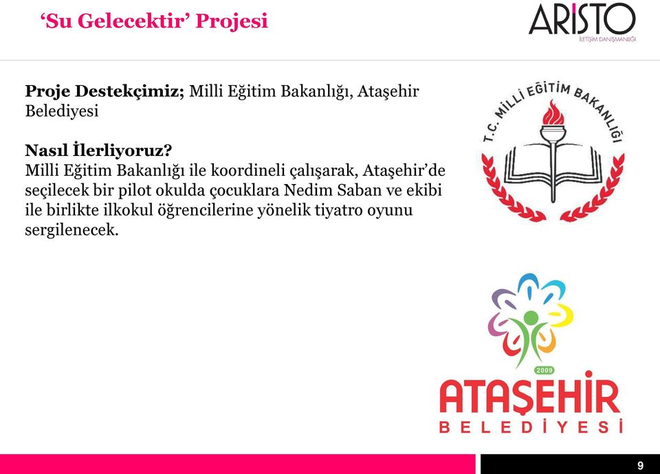 Milli Eğitim Bakanlığı ile koordineli çalışarak, Ataşehir de seçilecek