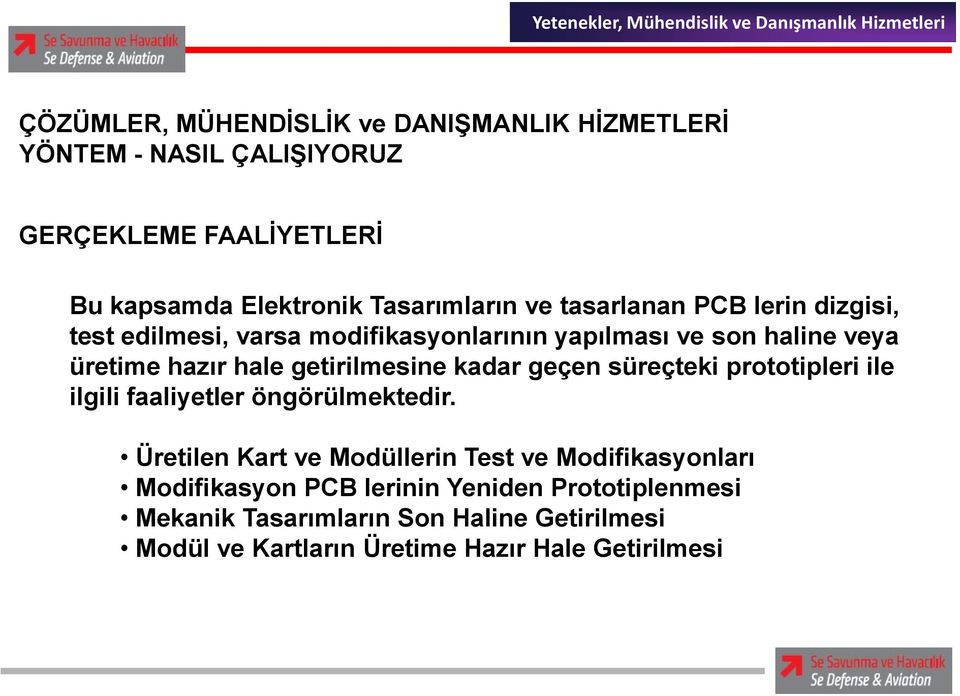 kadar geçen süreçteki prototipleri ile ilgili faaliyetler öngörülmektedir.