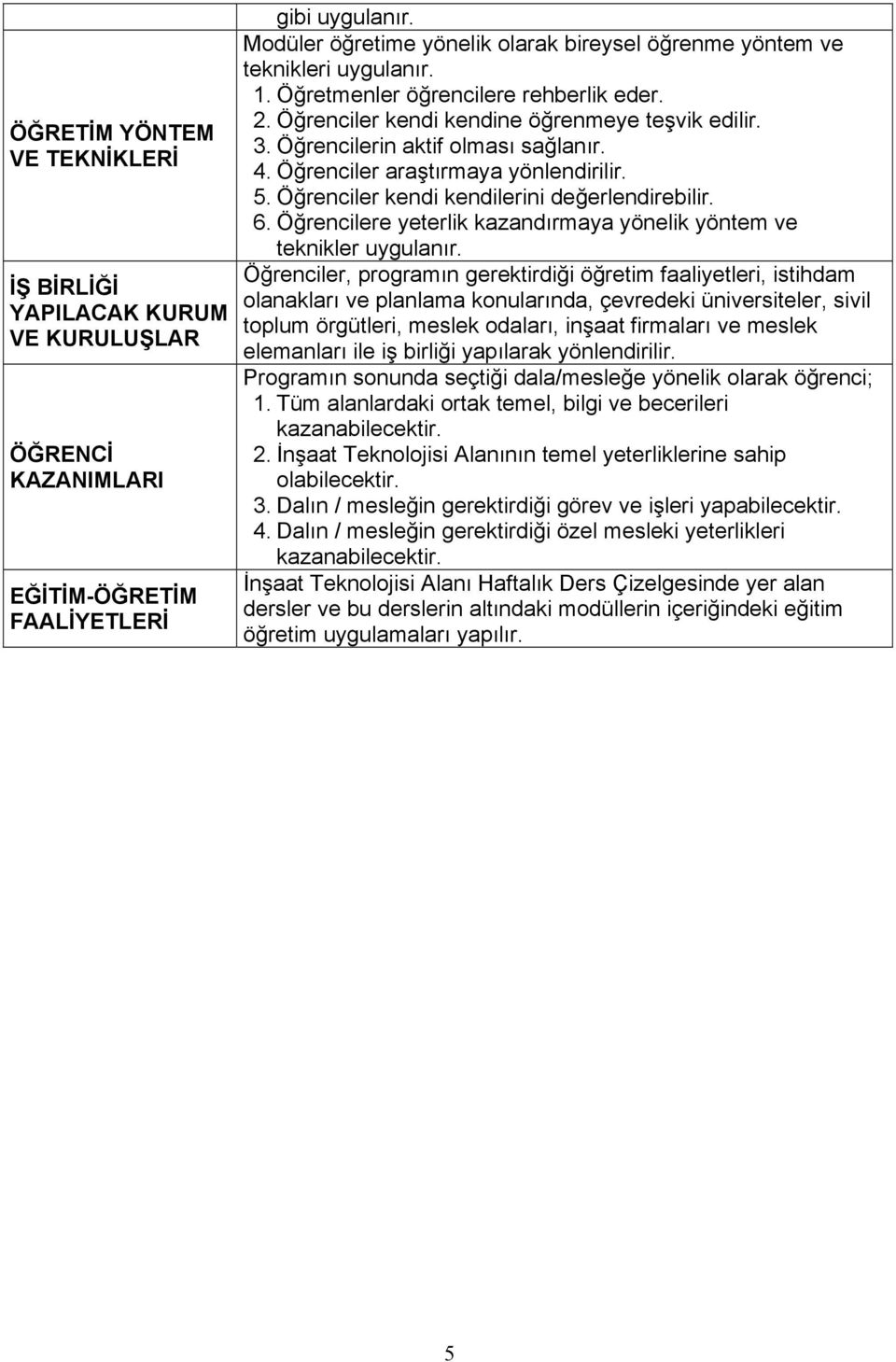 Öğrencilerin aktif olması sağlanır. 4. Öğrenciler araştırmaya yönlendirilir. 5. Öğrenciler kendi kendilerini değerlendirebilir. 6.