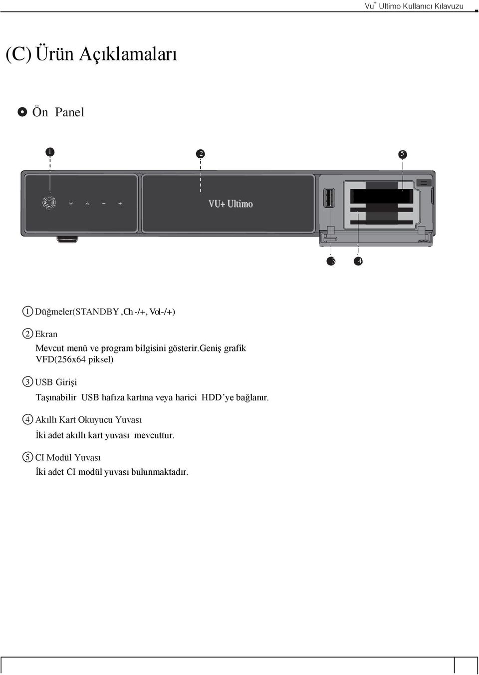 geniş grafik VFD(256x64 piksel) 3 USB Girişi Taşınabilir USB hafıza kartına veya harici HDD