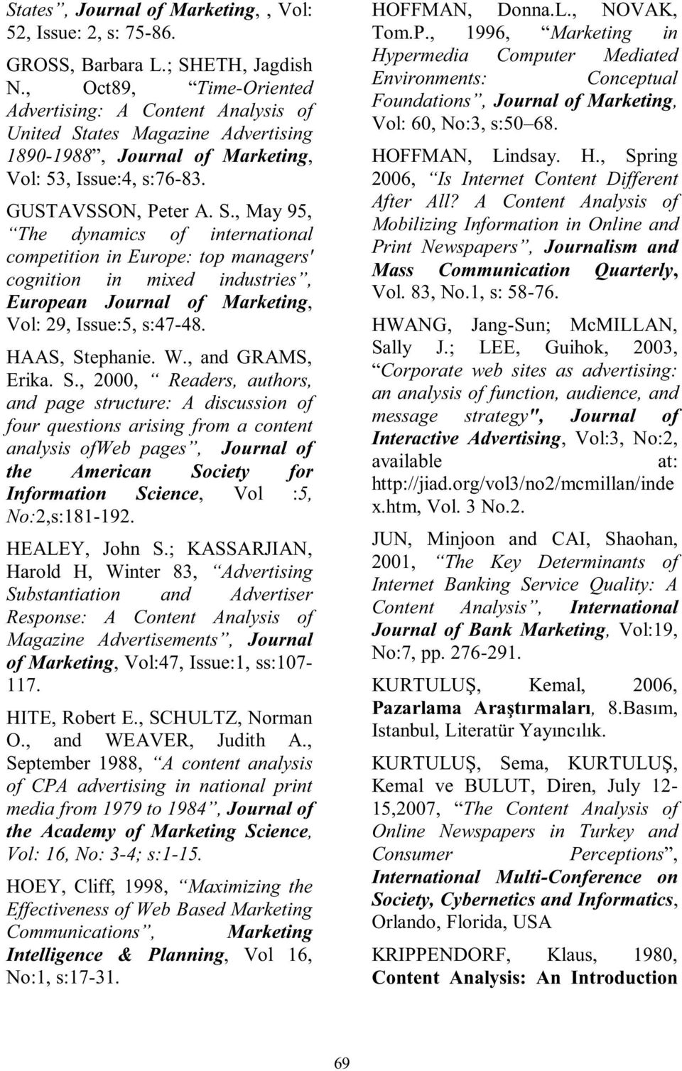 ates Magazine Advertising 1890-1988, Journal of Marketing, Vol: 53, Issue:4, s:76-83. GUSTAVSSON, Peter A. S.