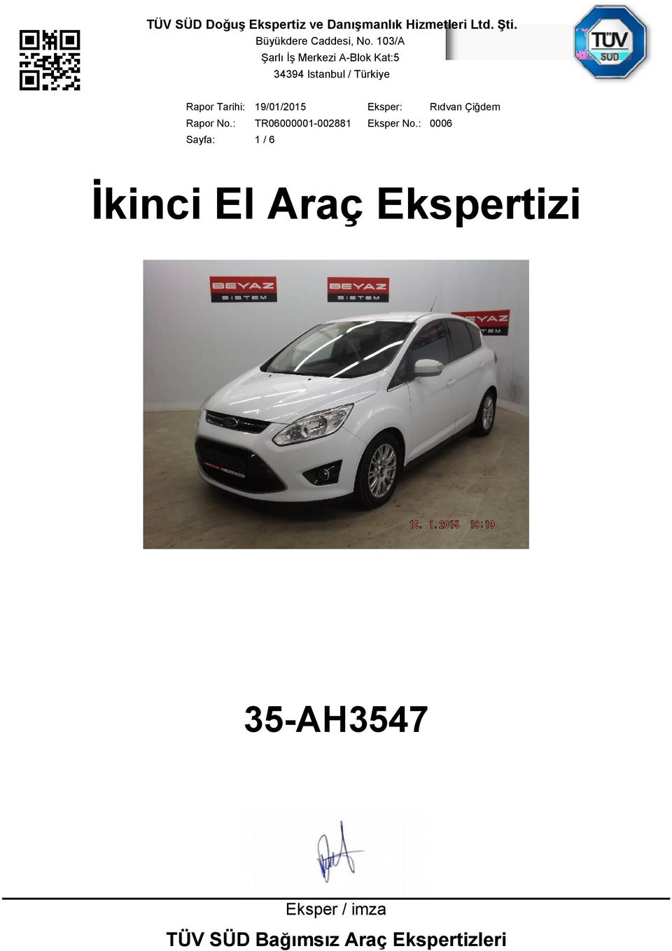 35-AH3547 Eksper / imza