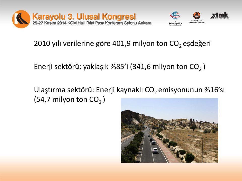 milyon ton CO 2 ) Ulaştırma sektörü: Enerji