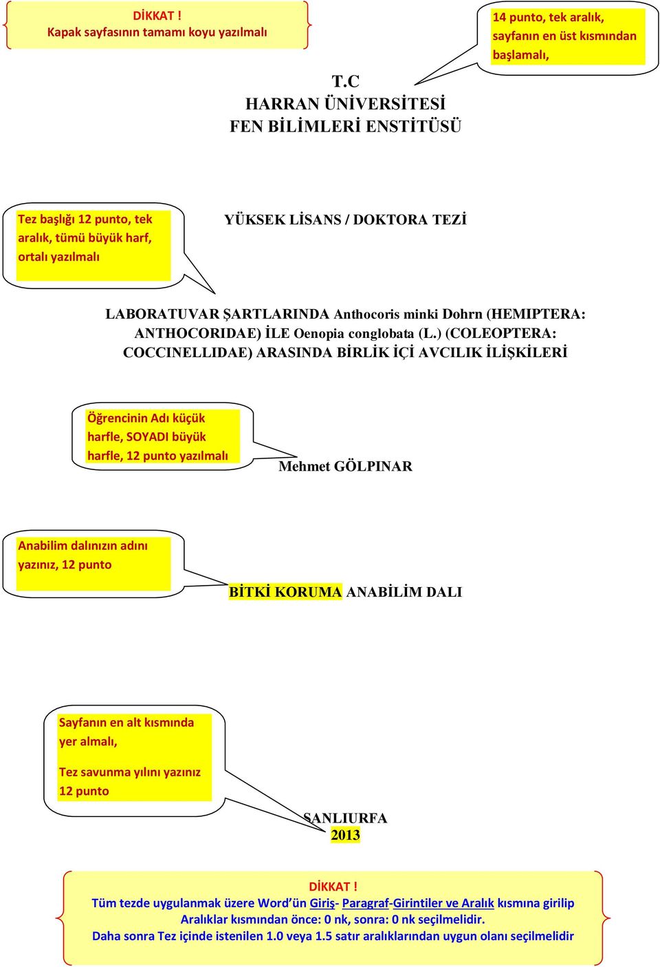 TEZİ LABORATUVAR ŞARTLARINDA Anthocoris minki Dohrn (HEMIPTERA: ANTHOCORIDAE) İLE Oenopia conglobata (L.