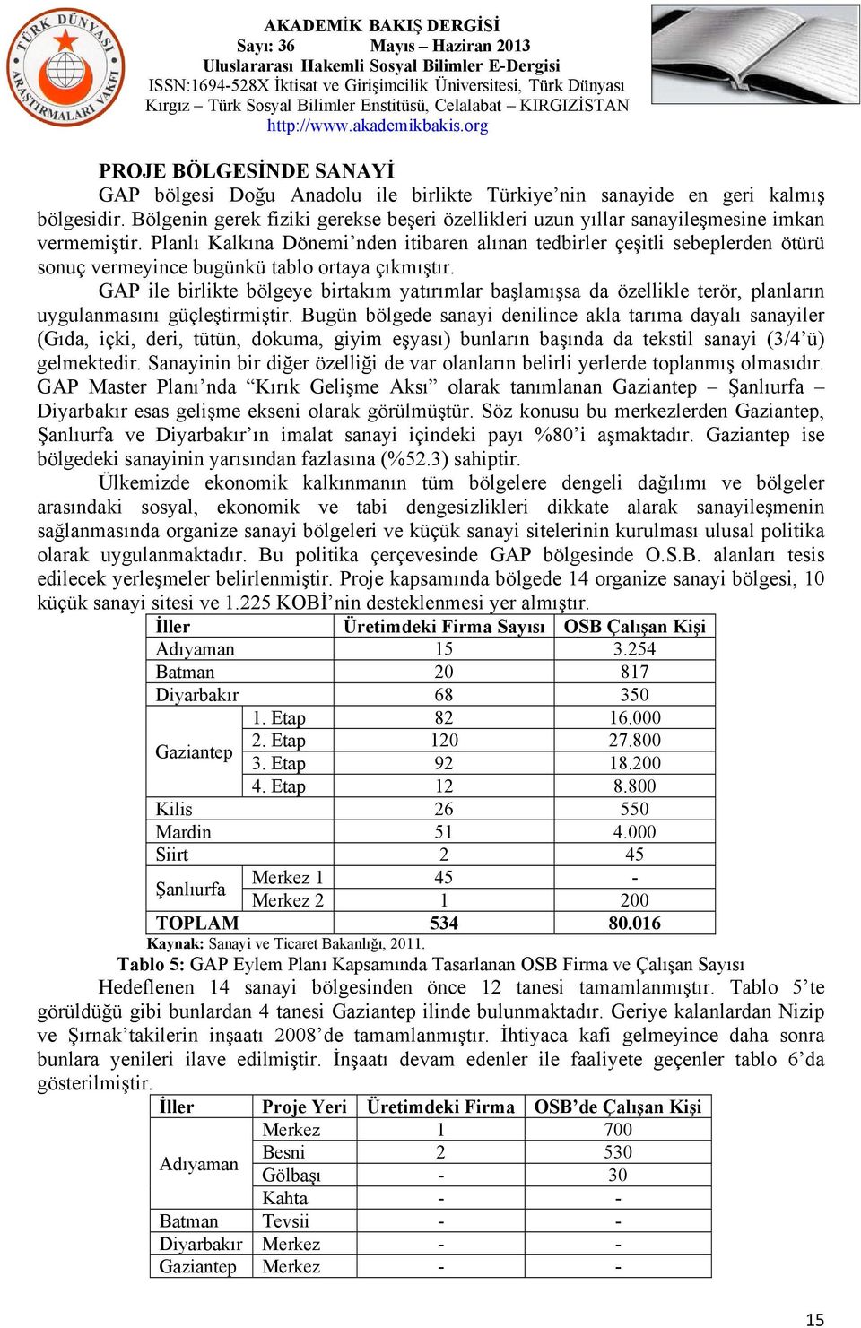 Planlı Kalkına Dönemi nden itibaren alınan tedbirler çeşitli sebeplerden ötürü sonuç vermeyince bugünkü tablo ortaya çıkmıştır.