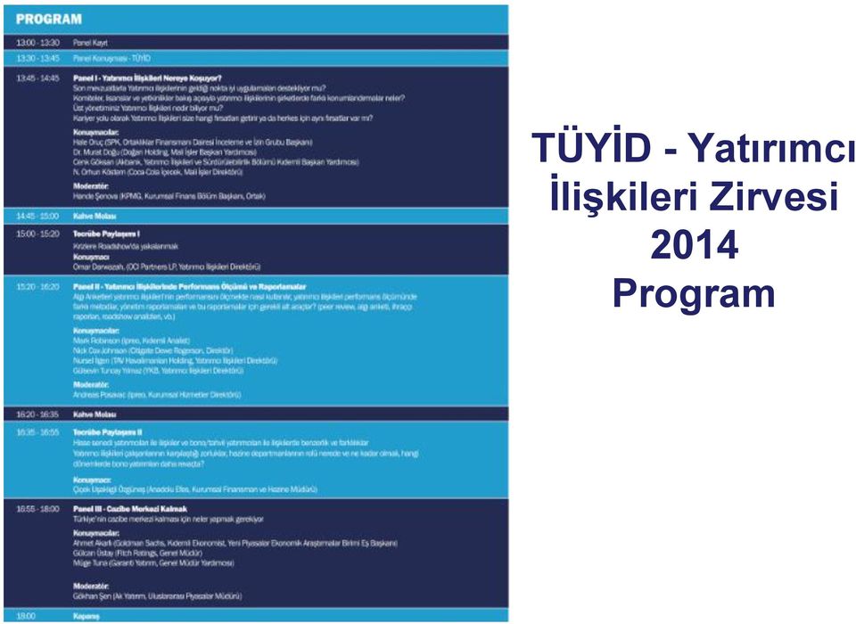 Program  İlişkileri