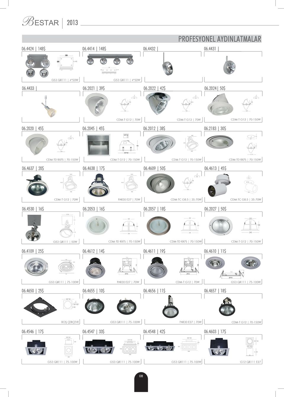 49 50$ 14,5 CDM-TD RX7S -150W 06.4613 45$ 14,5 140 150 14,5 14,5 155 155 155 CDM-T G12 W 06.4530 16$ PAR30 W 06.2053 16$ CDM-TC G8.5 -W 06.