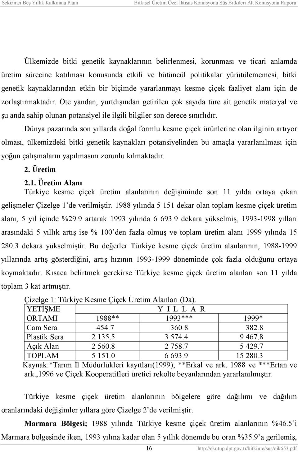 Öte yandan, yurtdõşõndan getirilen çok sayõda türe ait genetik materyal ve şu anda sahip olunan potansiyel ile ilgili bilgiler son derece sõnõrlõdõr.