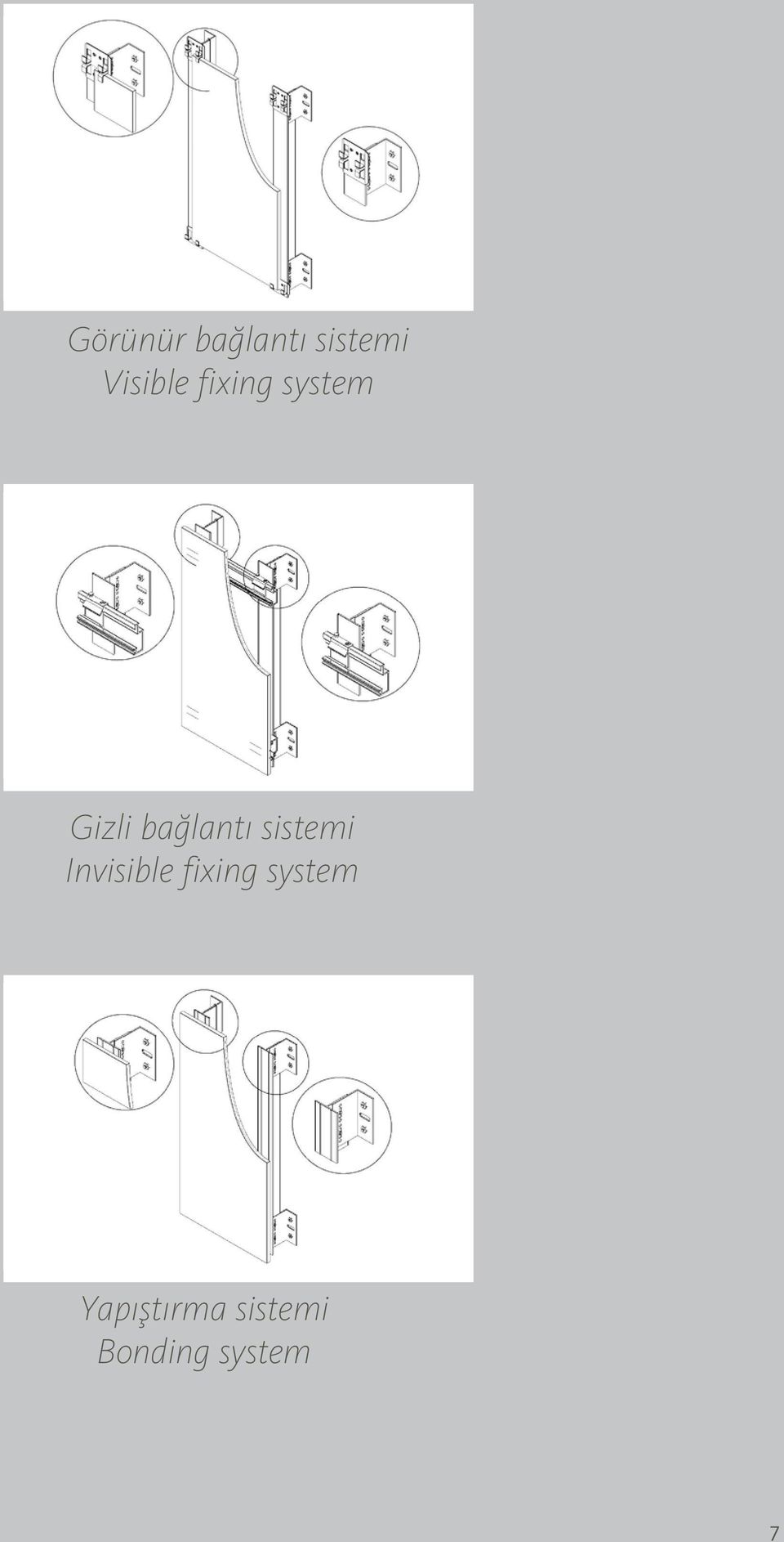 sistemi Invisible fixing system
