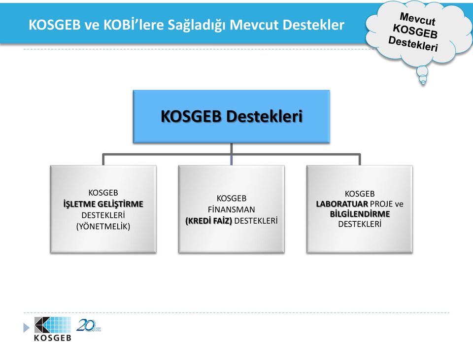 DESTEKLERİ (YÖNETMELİK) KOSGEB FİNANSMAN (KREDİ