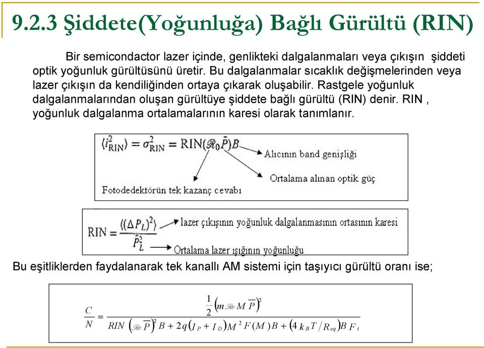 Rastgele yoğunluk dalgalanmalarından oluşan gürültüye şiddete bağlı gürültü (RIN) denir.