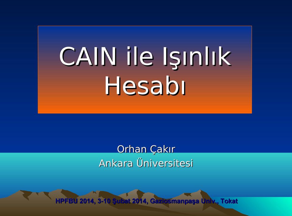 Üniversitesi HPFBU 2014,