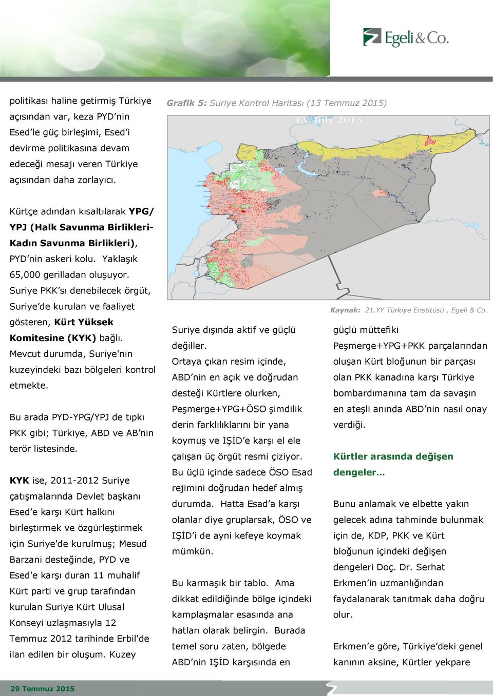 Suriye PKK sı denebilecek örgüt, Suriye de kurulan ve faaliyet gösteren, Kürt Yüksek Komitesine (KYK) bağlı. Mevcut durumda, Suriye'nin kuzeyindeki bazı bölgeleri kontrol etmekte.