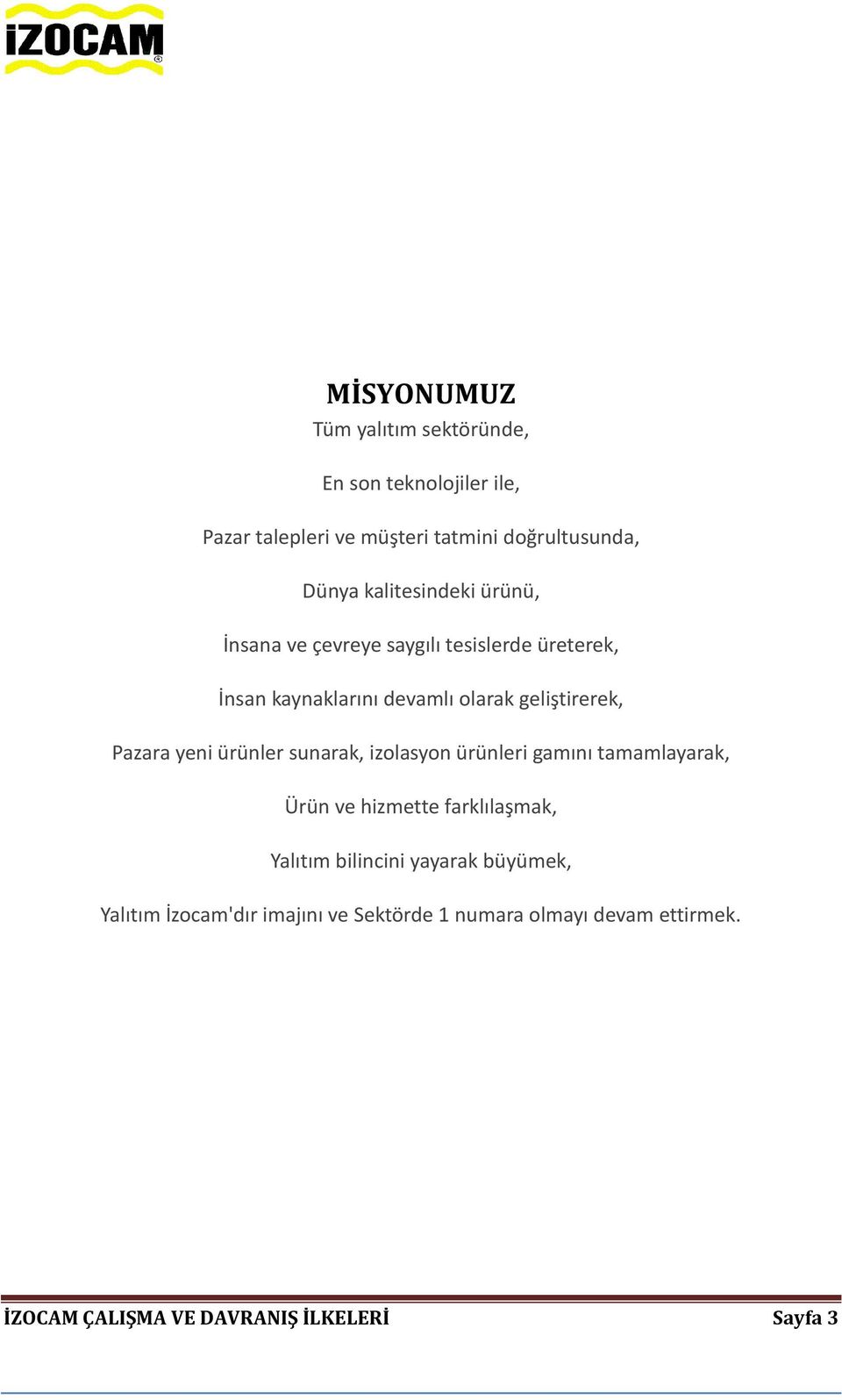 Pazara yeni ürünler sunarak, izolasyon ürünleri gamını tamamlayarak, Ürün ve hizmette farklılaşmak, Yalıtım bilincini