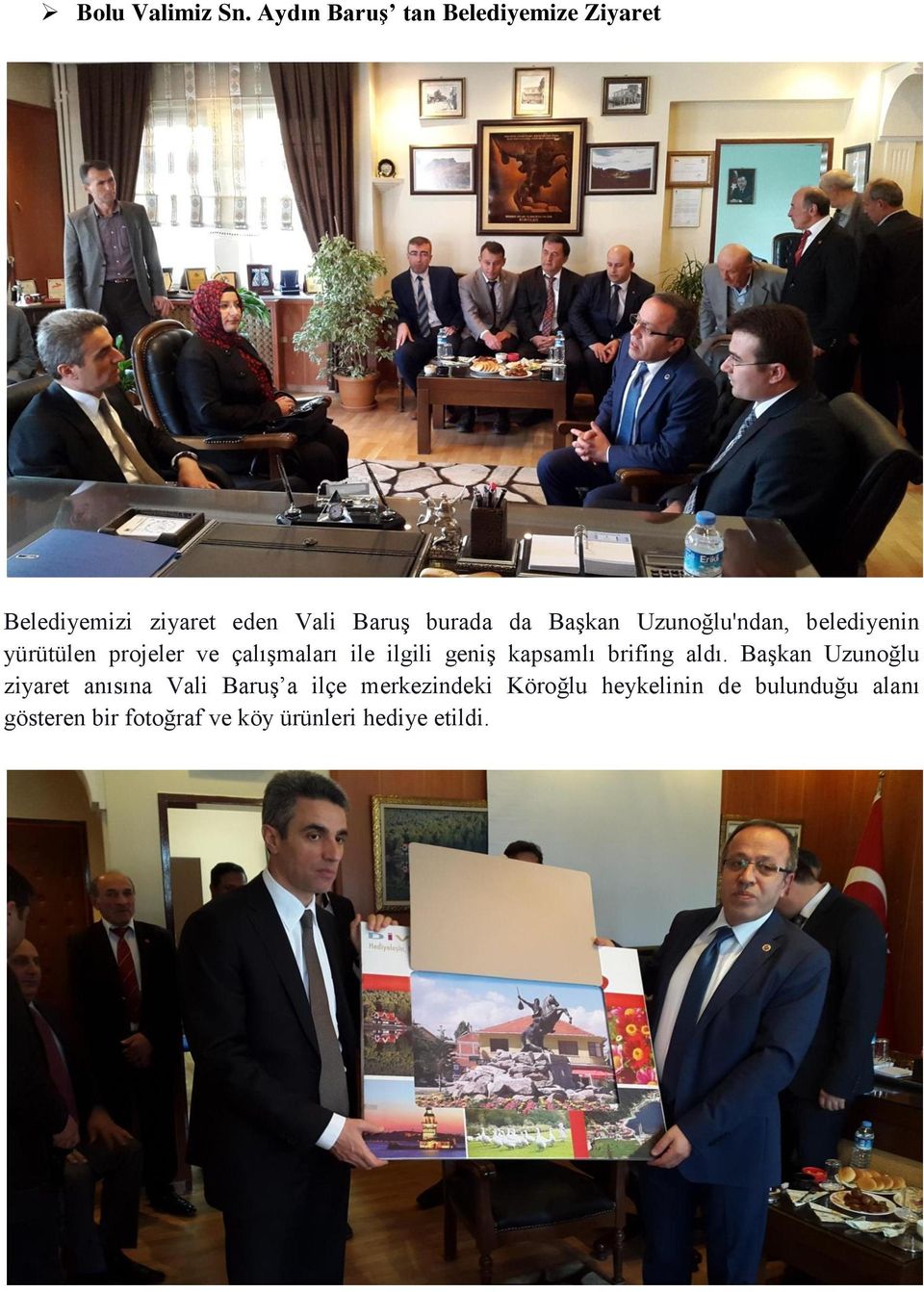 Uzunoğlu'ndan, belediyenin yürütülen projeler ve çalışmaları ile ilgili geniş kapsamlı