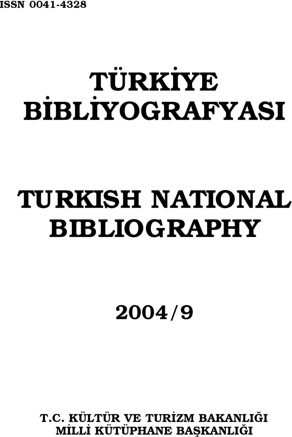BIBLIOGRAPHY 2004/9 T.C.