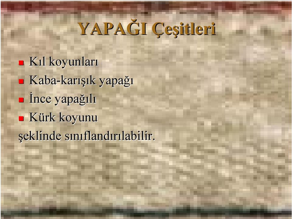 yapağı İnce yapağılı Kürk