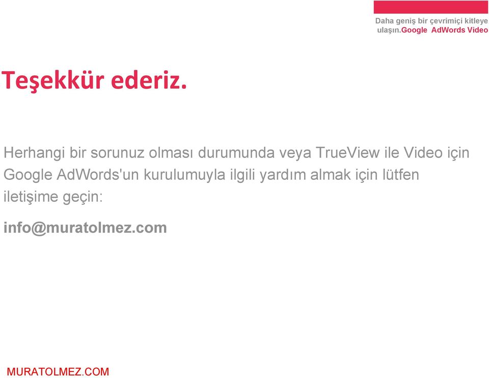 TrueView ile Video için Google AdWords'un