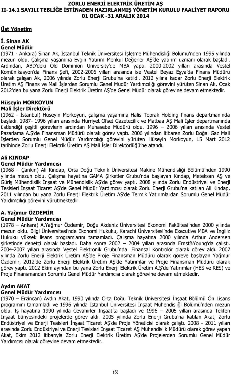 2000-2002 yılları arasında Vestel Komünikasyon da Finans Şefi, 2002-2006 yılları arasında ise Vestel Beyaz Eşya da Finans Müdürü olarak çalışan Ak, 2006 yılında Zorlu Enerji Grubu na katıldı.