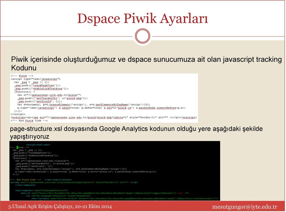 javascript tracking Kodunu page-structure.