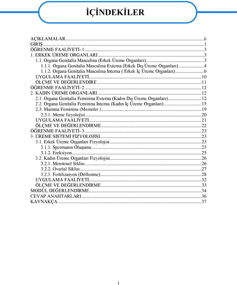 .. 12 2.2. Organa Genitalia Feminina Ġnterna (Kadın Ġç Üreme Organları)... 15 2.3. Mamma Feminina (Memeler )... 19 2.3.1. Meme fizyolojisi... 20 UYGULAMA FAALĠYETĠ... 21 ÖLÇME VE DEĞERLENDĠRME.