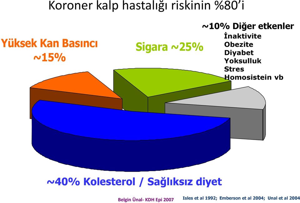 Yoksulluk Stres Homosistein vb ~40% Kolesterol / Sağlıksız diyet