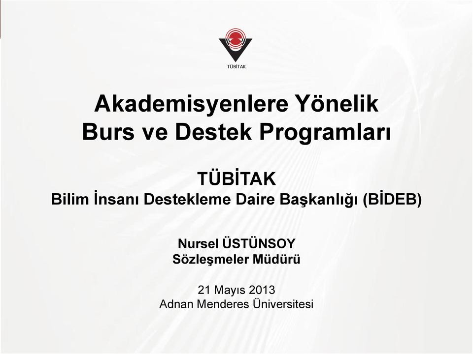 Başkanlığı (BİDEB) Nursel ÜSTÜNSOY