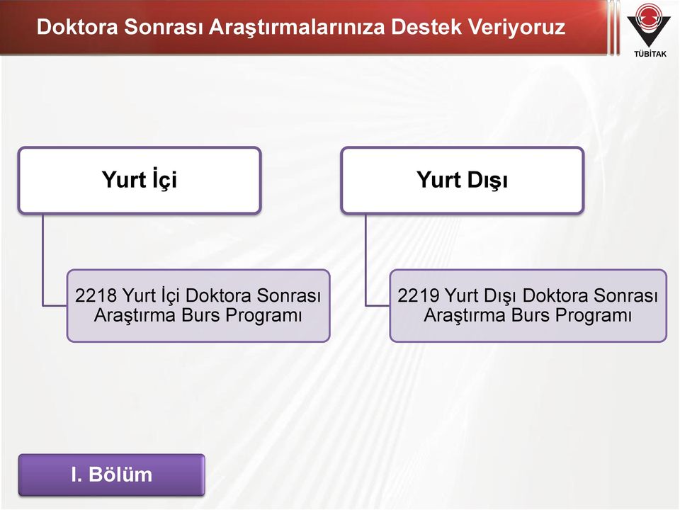 Doktora Sonrası Araştırma Burs Programı 2219