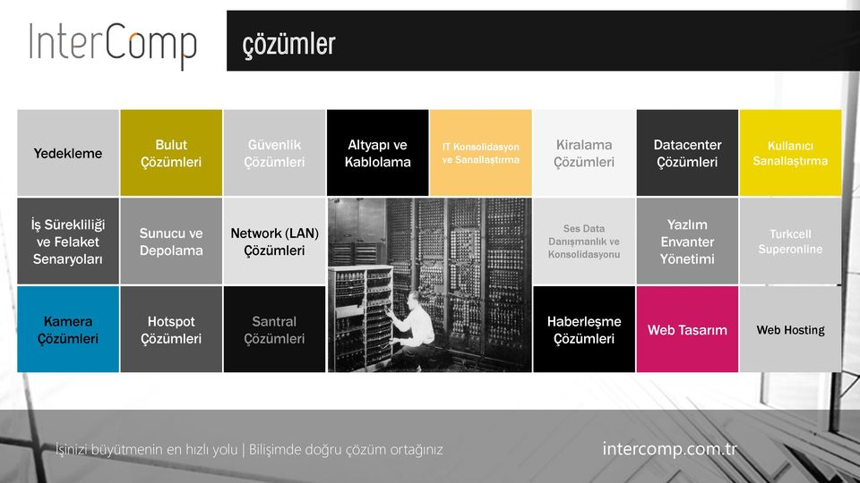 ve Depolama Network (LAN) Çözümleri Ses Data Danışmanlık ve Konsolidasyonu Yazlım Envanter Yönetimi Turkcell