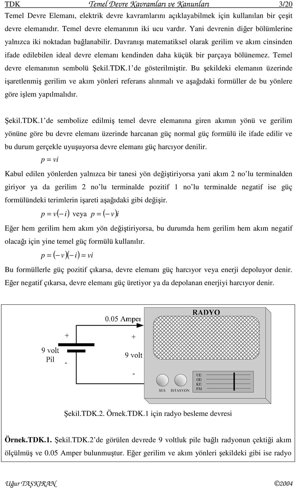 Temel devre elemanının sembolü Şekl.TDK.