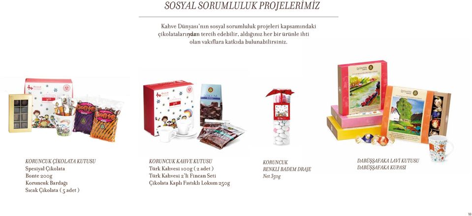 KORUNCUK ÇİKOLATA KUTUSU Spesiyal Çikolata Bonte 200g Koruncuk Bardağı Sıcak Çikolata ( 5 adet ) KORUNCUK KAHVE KUTUSU Türk