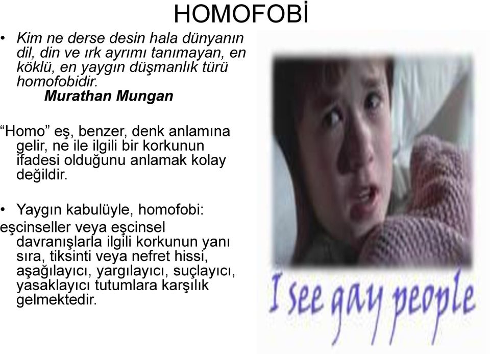 Murathan Mungan Homo eş, benzer, denk anlamına gelir, ne ile ilgili bir korkunun ifadesi olduğunu anlamak kolay
