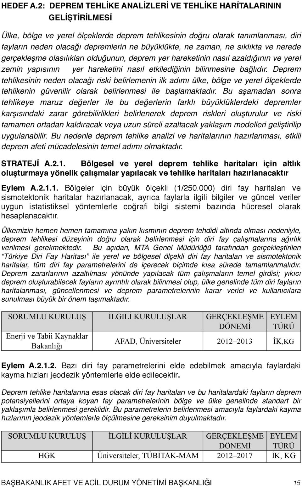 büyüklükte, ne zaman, ne sıklıkta ve nerede gerçekleşme olasılıkları olduğunun, deprem yer hareketinin nasıl azaldığının ve yerel zemin yapısının yer hareketini nasıl etkilediğinin bilinmesine