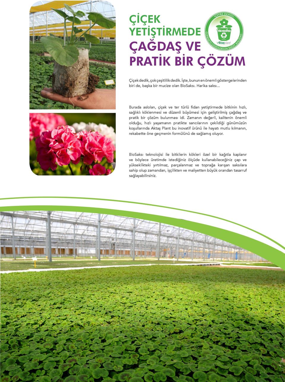 Zamanın değerli, kalitenin önemli olduğu, hızlı yaşamanın pratikte sancılarının çekildiği günümüzün koşullarında Aktaş Plant bu inovatif ürünü ile hayatı mutlu kılmanın, rekabette öne geçmenin