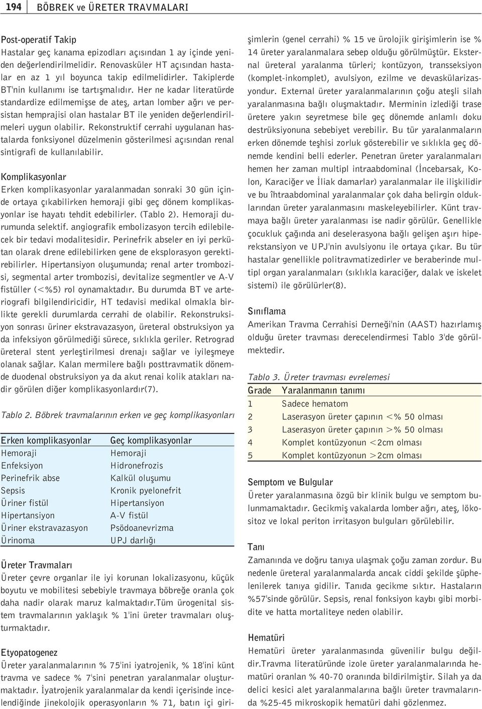 Her ne kadar literatürde standardize edilmemiflse de atefl, artan lomber a r ve persistan hemprajisi olan hastalar BT ile yeniden de erlendirilmeleri uygun olabilir.