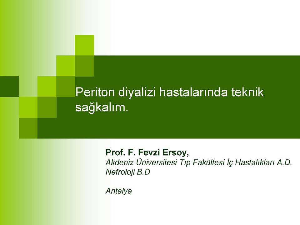 Fevzi Ersoy, Akdeniz Üniversitesi