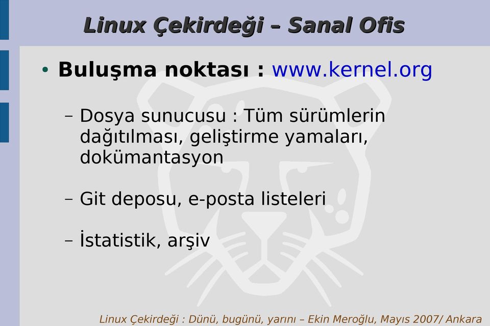 org Dosya sunucusu : Tüm sürümlerin