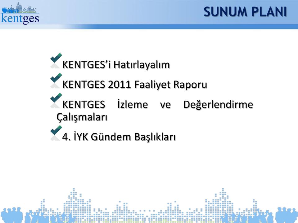 KENTGES İzleme ve Değerlendirme