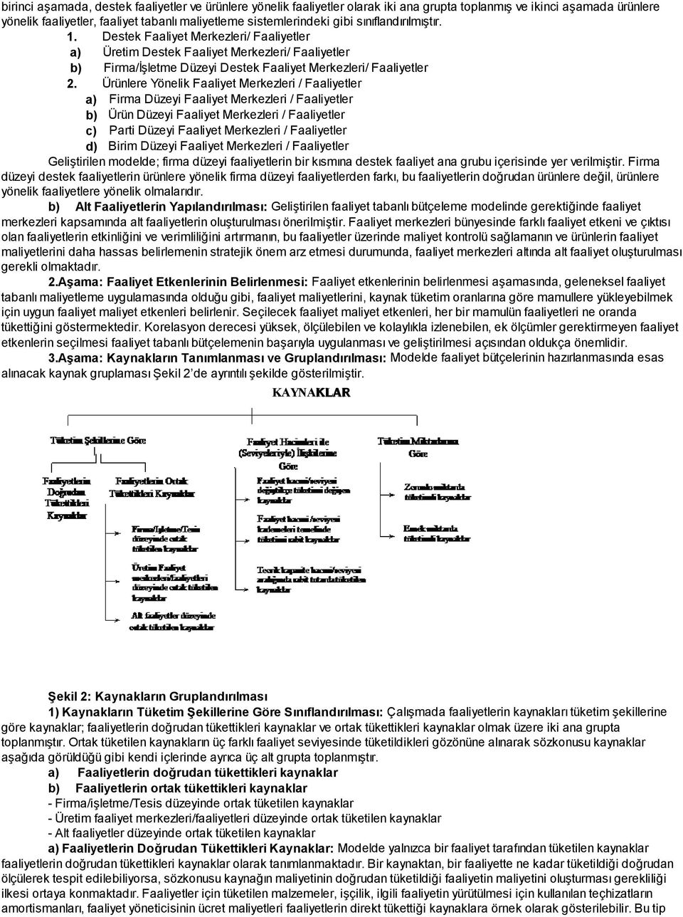 Ürünlere Yönelik Faaliyet Merkezleri / Faaliyetler a) Firma Düzeyi Faaliyet Merkezleri / Faaliyetler b) Ürün Düzeyi Faaliyet Merkezleri / Faaliyetler c) Parti Düzeyi Faaliyet Merkezleri / Faaliyetler