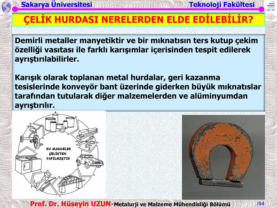 karışımlar içerisinden tespit edilerek ayrıştırılabilirler.