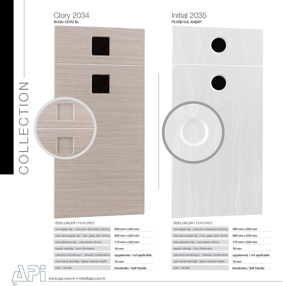 170 mm x 250 mm Kendinden / Self Handle