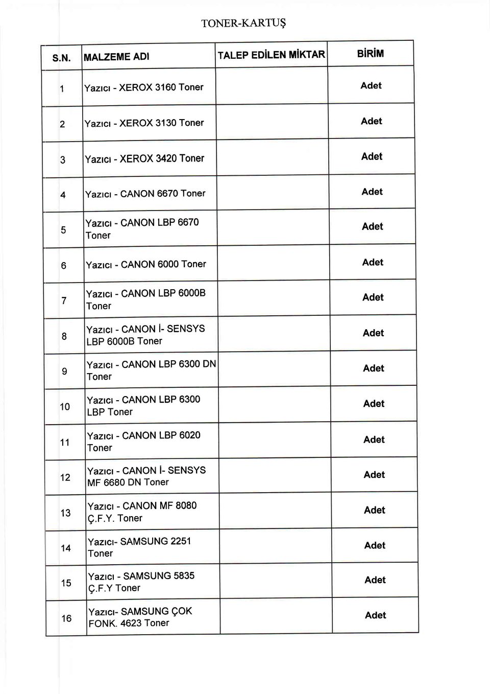 LBP 60008 Yazrcr - CANON LBP 6300 DN Yazrct - CANON LBP 6300 LBP 11 Yazrcr - CANON LBP 6020 12 Yaztct - canon l- SerusYS MF