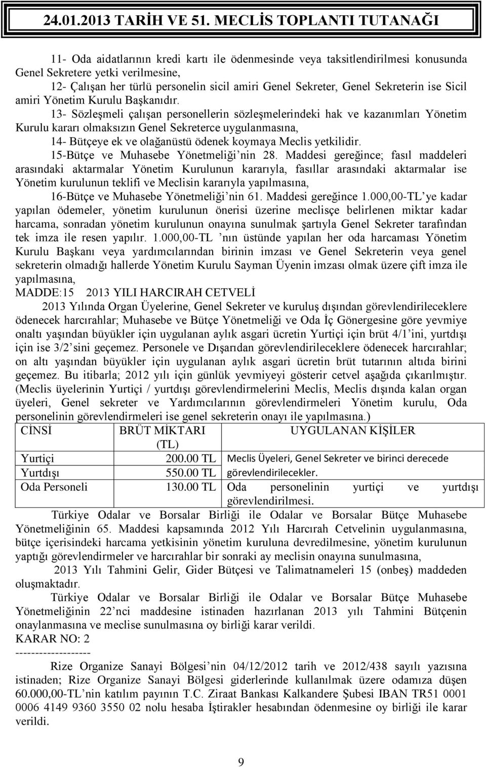 13- Sözleşmeli çalışan personellerin sözleşmelerindeki hak ve kazanımları Yönetim Kurulu kararı olmaksızın Genel Sekreterce uygulanmasına, 14- Bütçeye ek ve olağanüstü ödenek koymaya Meclis